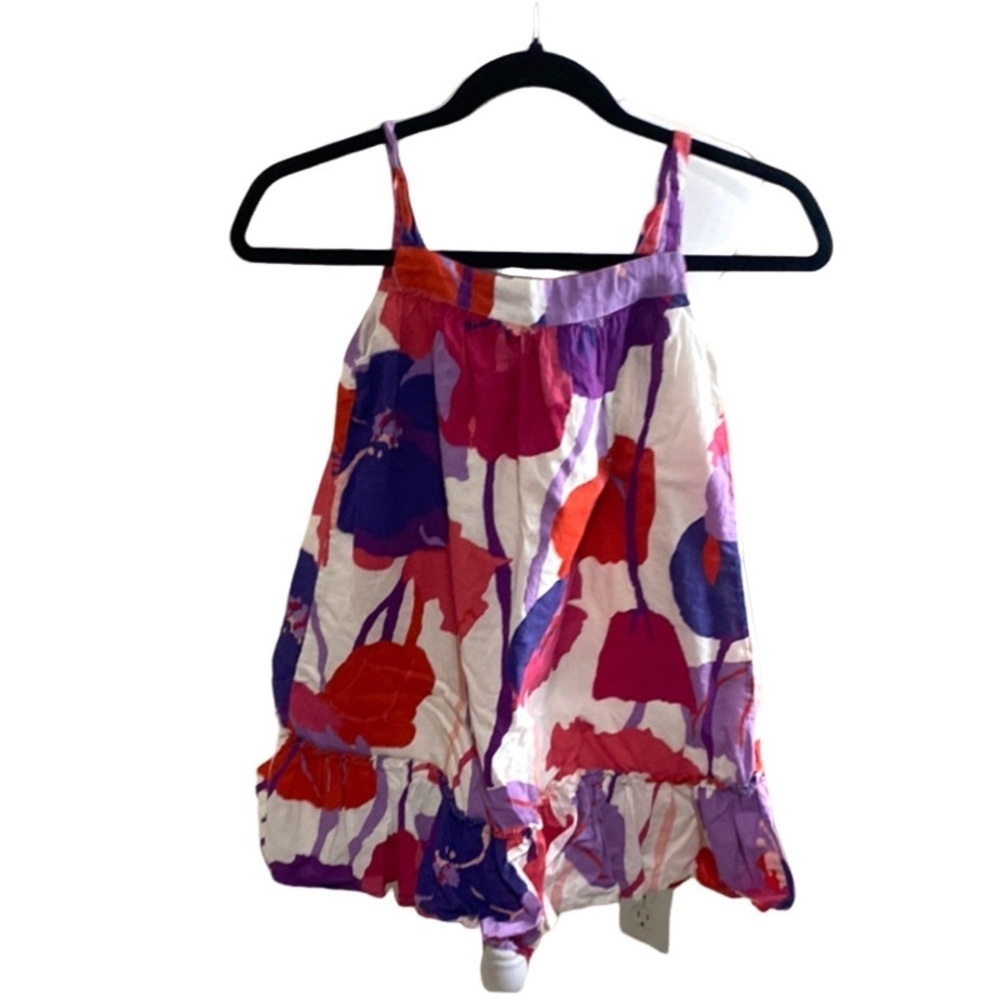 GapKids Vibrant Purple and Pink Abstract Floral Lined Girls Dress. Size S. (6/7)